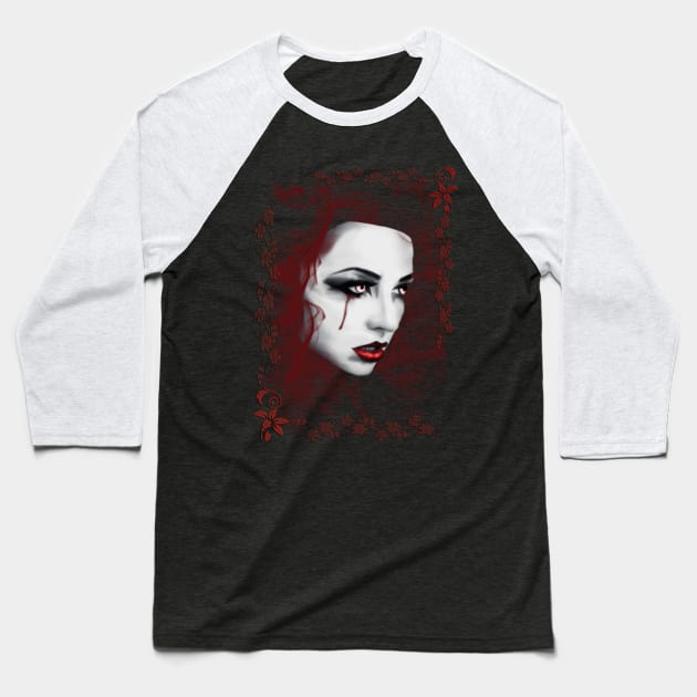 Vampires Tear Baseball T-Shirt by Harlequins Bizarre